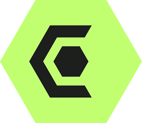 Code Chiro favicon with a bright chartreus background.